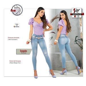 Colombian shaping jeans light wash